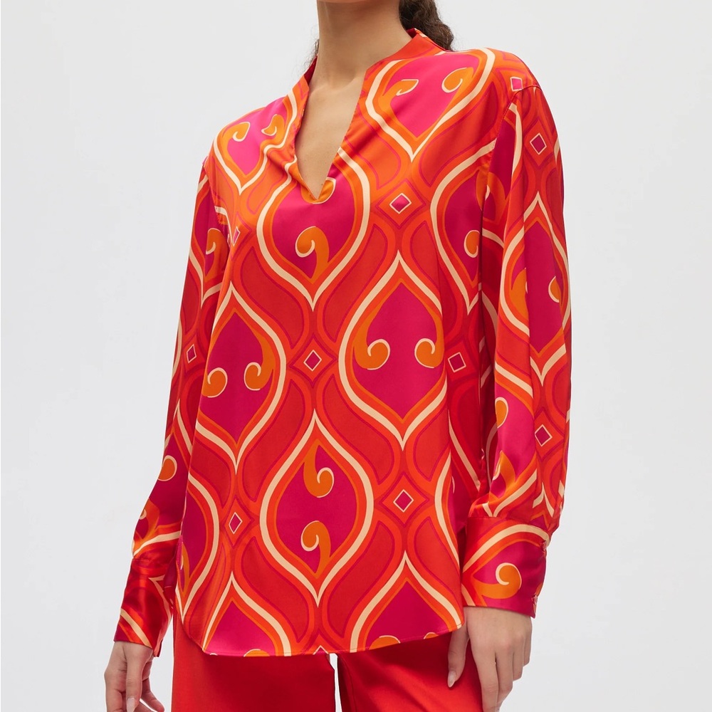 RACHEL ZOE PRINTED BLOUSE SIZE XS